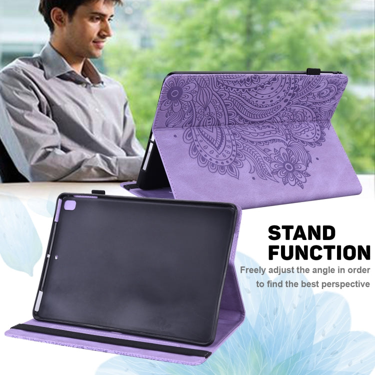 For Amazon Fire HD 10 2021 / HD 10 Plus 2021 Peacock Embossed Pattern Leather Tablet Case(Purple) - Amazon by PMC TechLife | Online Shopping South Africa | PMC TechLife