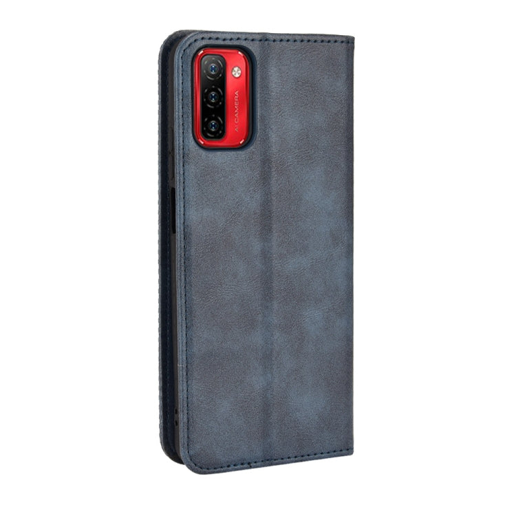 For Ulefone Note 12P Magnetic Buckle Retro Texture Leather Phone Case(Blue) - Ulefone Cases by PMC Jewellery | Online Shopping South Africa | PMC Jewellery | Buy Now Pay Later Mobicred