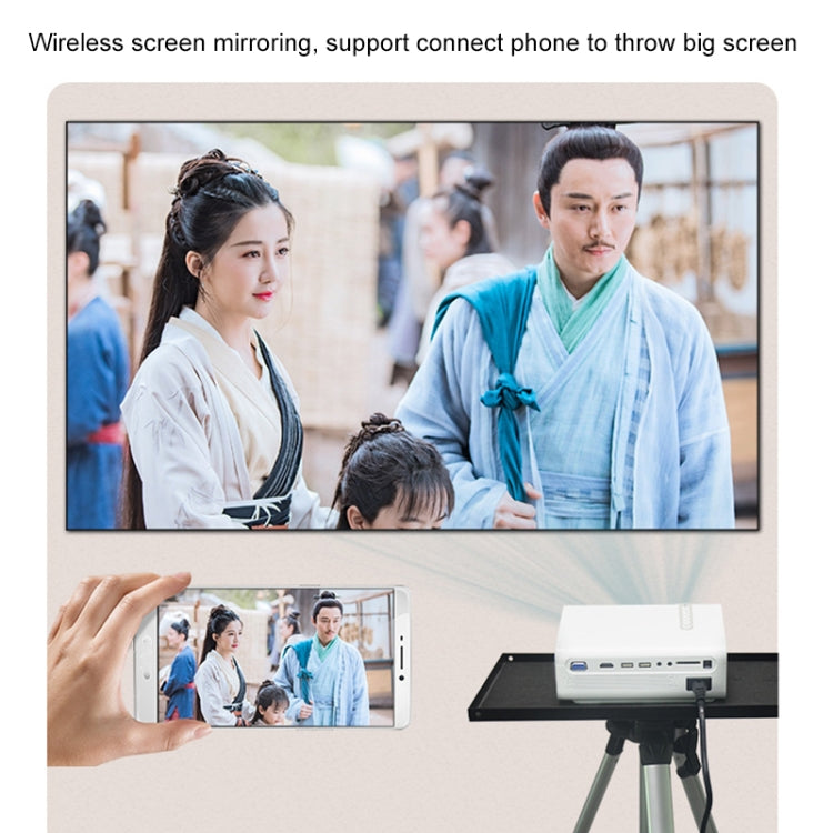 YG530 LED Small 1080P Wireless Screen Mirroring Projector, Power Plug:UK Plug(Black) - LED Projector by PMC TechLife | Online Shopping South Africa | PMC TechLife | Buy Now Pay Later Mobicred