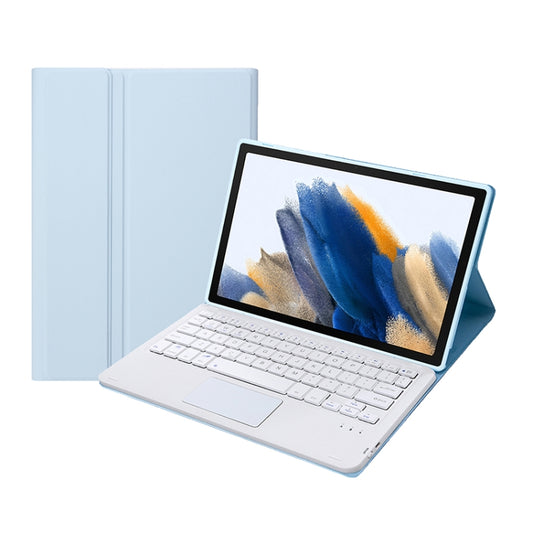 A08-A Candy Color Bluetooth Keyboard Leather Case with Touchpad For Samsung Galaxy Tab A8 2021 SM-X205 / SM-X200(White Ice) - Samsung Keyboard by PMC Jewellery | Online Shopping South Africa | PMC Jewellery