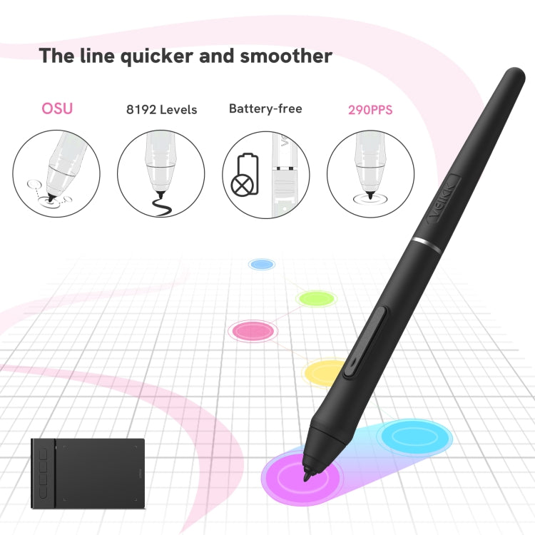 VEIKK VK430 4x3 inch 8192 Levels Pressure Sensitivity Digital Drawing Board - free shipping - PMC TechLife - Order now!
