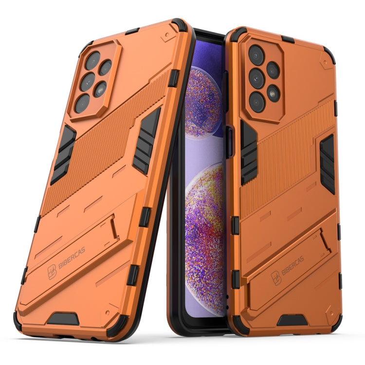 For Samsung Galaxy A23 Punk Armor 2 in 1 PC + TPU Shockproof Phone Case with Invisible Holder(Orange) - Galaxy Phone Cases by PMC Jewellery | Online Shopping South Africa | PMC Jewellery | Buy Now Pay Later Mobicred