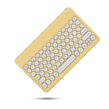 X4 Universal Round Keys Panel Spray Color Bluetooth Keyboard(Lemon Yellow) - Universal Keyboard by PMC Jewellery | Online Shopping South Africa | PMC Jewellery