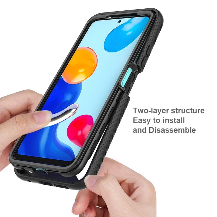 For Xiaomi Redmi Note 11 Global / Note 11S Starry Sky Solid Color Series PC + TPU Phone Case(Black) - Xiaomi Cases by PMC TechLife | Online Shopping South Africa | PMC TechLife