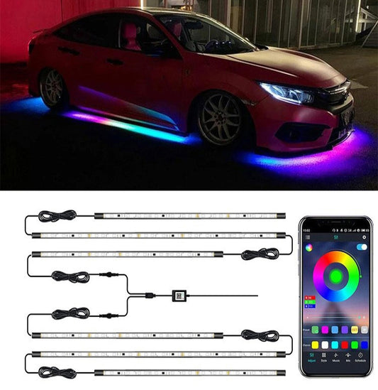 Car Modification Symphony Voice Control LED Chassis Lights, Specification:4 x 60cm + 2 x 150cm - Atmosphere lights by PMC Jewellery | Online Shopping South Africa | PMC Jewellery