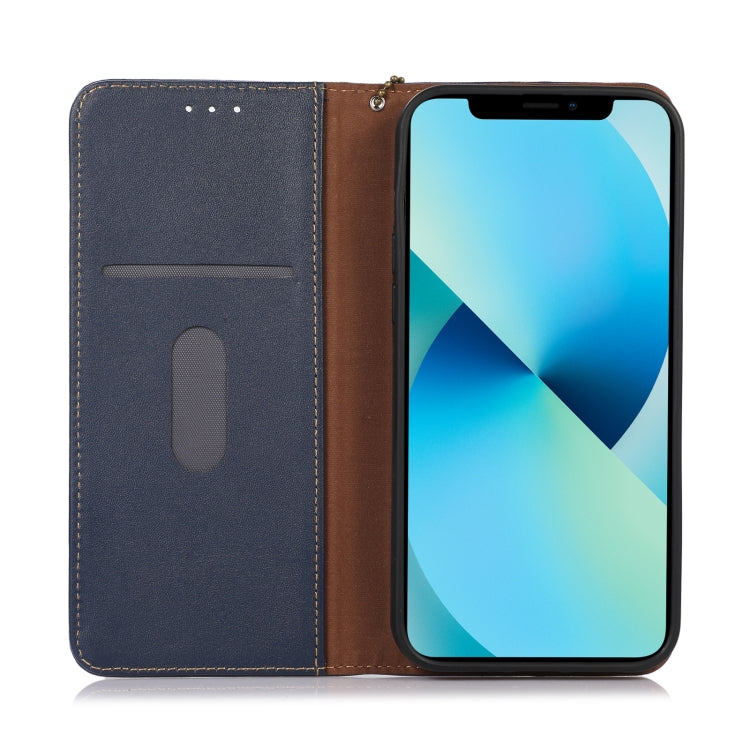 For Nokia X100 KHAZNEH Nappa Top Layer Cowhide Leather Phone Case(Blue) - Nokia Cases by PMC TechLife | Online Shopping South Africa | PMC TechLife | Buy Now Pay Later Mobicred