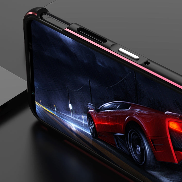 For ZTE nubia Red Magic 7 Pro Aurora Series Metal Frame Phone Case(Black Red) - ZTE Cases by PMC TechLife | Online Shopping South Africa | PMC TechLife | Buy Now Pay Later Mobicred