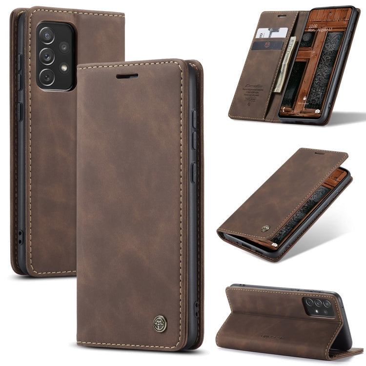 For Samsung Galaxy A73 5G CaseMe 013 Multifunctional Horizontal Flip Leather Phone Case(Coffee) - Galaxy Phone Cases by CaseMe | Online Shopping South Africa | PMC Jewellery | Buy Now Pay Later Mobicred