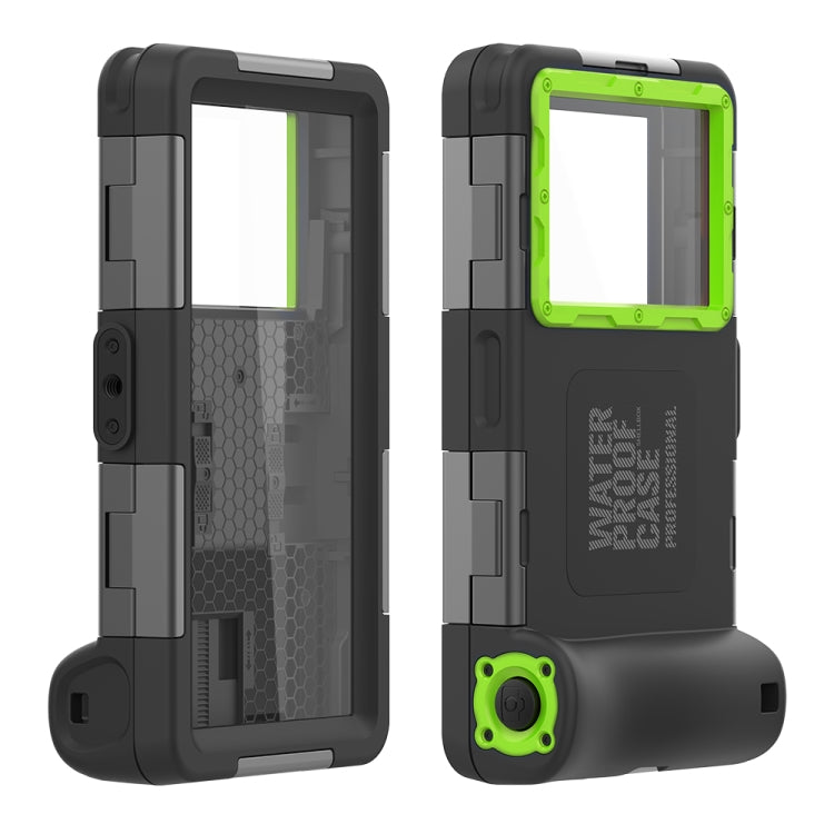 RedPepper 2nd Generation Diving Waterproof Protective Case, Waterproof depth: 15m(Black + Green) - Waterproof Bag by RedPepper | Online Shopping South Africa | PMC Jewellery | Buy Now Pay Later Mobicred