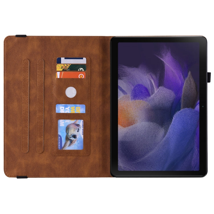 For Realme Pad Butterfly Flower Embossed Leather Tablet Case(Brown) - Realme by PMC TechLife | Online Shopping South Africa | PMC TechLife | Buy Now Pay Later Mobicred