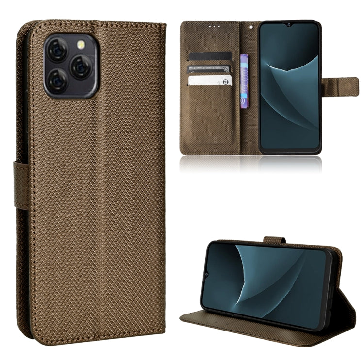 For Blackview A95 Diamond Texture Leather Phone Case(Brown) - More Brand by PMC Jewellery | Online Shopping South Africa | PMC Jewellery | Buy Now Pay Later Mobicred