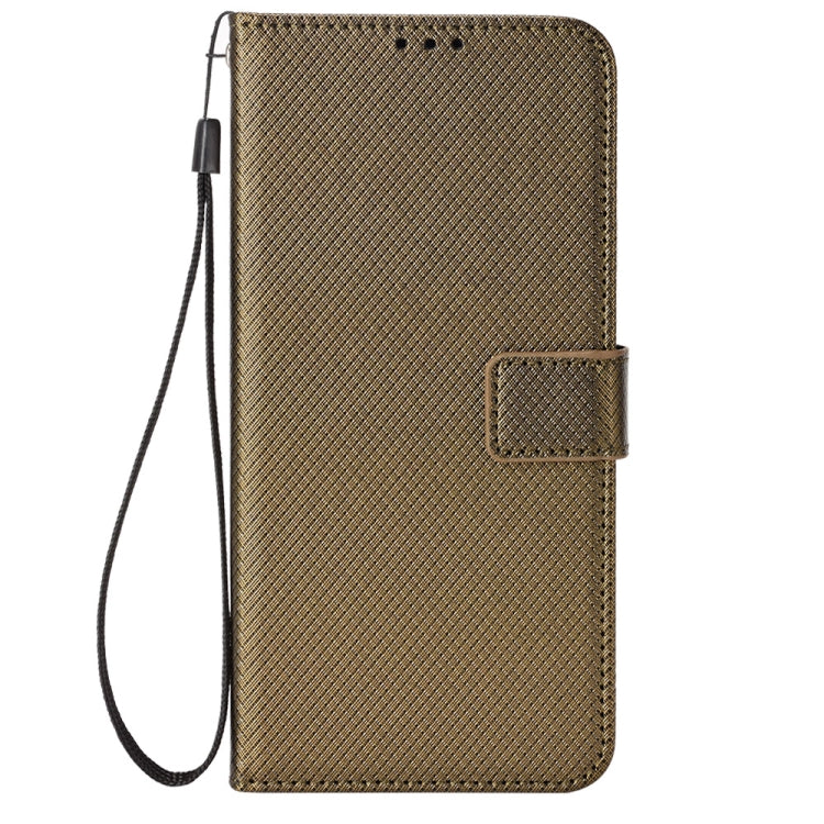 For Blackview A95 Diamond Texture Leather Phone Case(Brown) - More Brand by PMC TechLife | Online Shopping South Africa | PMC TechLife | Buy Now Pay Later Mobicred