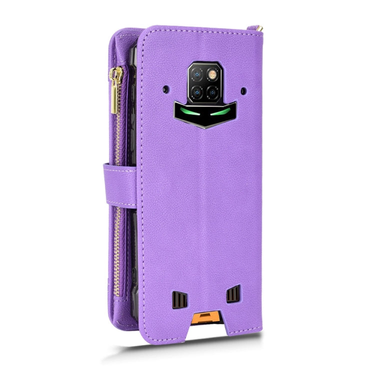 For Doogee S88 Pro / S88 Plus Litchi Texture Zipper Leather Phone Case(Purple) - Doogee Cases by PMC Jewellery | Online Shopping South Africa | PMC Jewellery | Buy Now Pay Later Mobicred