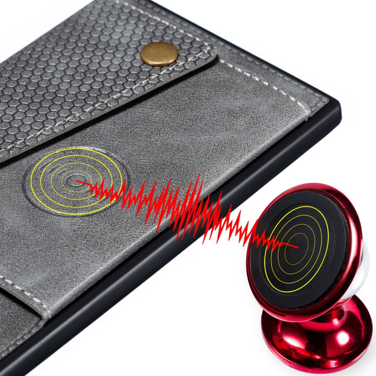 For Xiaomi 12 Double Buckle PU + TPU Shockproof Magnetic Phone Case(Grey) - Xiaomi Cases by PMC TechLife | Online Shopping South Africa | PMC TechLife