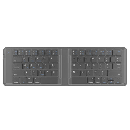 G2104 Leather Foldable Bluetooth Keyboard(Grey) - Wireless Keyboard by PMC Jewellery | Online Shopping South Africa | PMC Jewellery | Buy Now Pay Later Mobicred