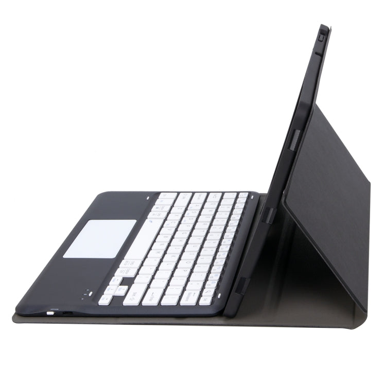 T12B-A Detachable Touch Pad Bluetooth Keyboard Leather Tablet Case For iPad Air 13 2025 / 2024 / Pro 12.9 inch 2021/2020/2018(Black) - For iPad Pro by PMC TechLife | Online Shopping South Africa | PMC TechLife | Buy Now Pay Later Mobicred