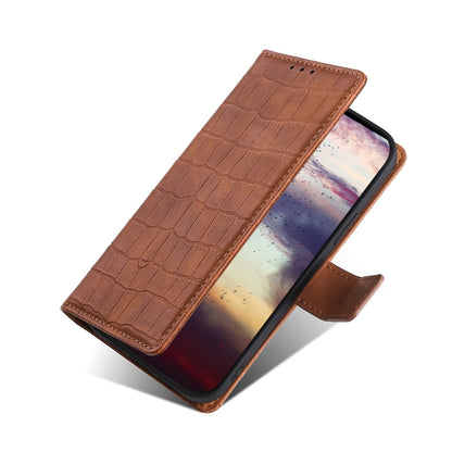 For Blackview A55 Skin Feel Crocodile Magnetic Clasp Leather Phone Case(Brown) - More Brand by PMC Jewellery | Online Shopping South Africa | PMC Jewellery | Buy Now Pay Later Mobicred