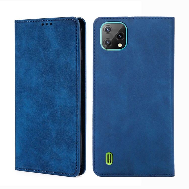 For Blackview A55 Skin Feel Magnetic Horizontal Flip Leather Phone Case(Blue) - More Brand by PMC Jewellery | Online Shopping South Africa | PMC Jewellery | Buy Now Pay Later Mobicred