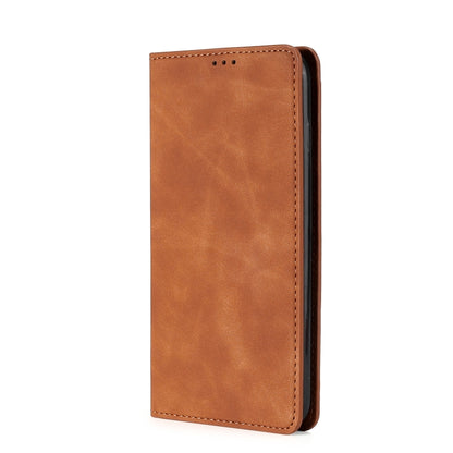 For Blackview A55 Pro Skin Feel Magnetic Horizontal Flip Leather Phone Case(Light Brown) - More Brand by PMC Jewellery | Online Shopping South Africa | PMC Jewellery | Buy Now Pay Later Mobicred