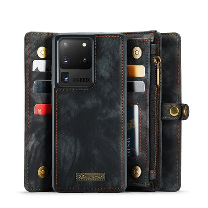 For Galaxy S20 Plus CaseMe Detachable Multifunctional Horizontal Flip Leather Case, with Card Slot & Holder & Zipper Wallet & Photo Frame(Black) - Galaxy Phone Cases by CaseMe | Online Shopping South Africa | PMC Jewellery | Buy Now Pay Later Mobicred