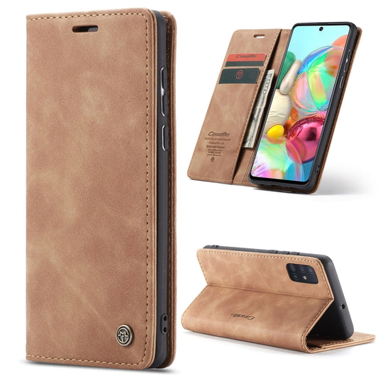 For Galaxy A71 CaseMe Multifunctional Horizontal Flip Leather Case, with Card Slot & Holder & Wallet(Brown) - Galaxy Phone Cases by CaseMe | Online Shopping South Africa | PMC Jewellery | Buy Now Pay Later Mobicred