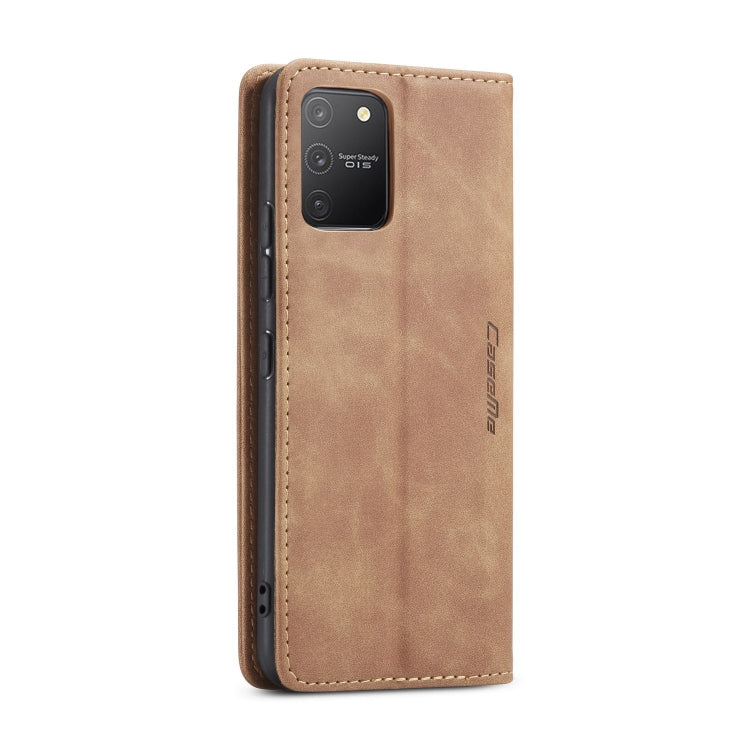 For Galaxy A91 / S10 Lite CaseMe Multifunctional Horizontal Flip Leather Case, with Card Slot & Holder & Wallet(Brown) - Galaxy Phone Cases by CaseMe | Online Shopping South Africa | PMC Jewellery | Buy Now Pay Later Mobicred