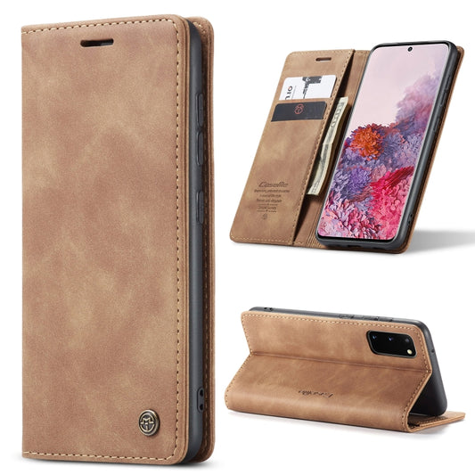 For Galaxy S20 CaseMe Multifunctional Horizontal Flip Leather Case, with Card Slot & Holder & Wallet(Brown) - Galaxy Phone Cases by CaseMe | Online Shopping South Africa | PMC Jewellery | Buy Now Pay Later Mobicred