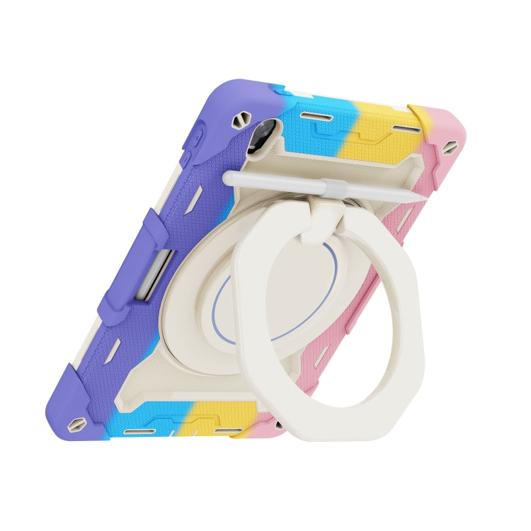For OPPO Pad Armor Contrast Color Silicone + PC Tablet Case(Colorful Pink) - OPPO by PMC TechLife | Online Shopping South Africa | PMC TechLife | Buy Now Pay Later Mobicred