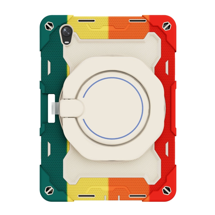 For OPPO Pad Armor Contrast Color Silicone + PC Tablet Case(Colorful Red) - free shipping - PMC TechLife - Order now!