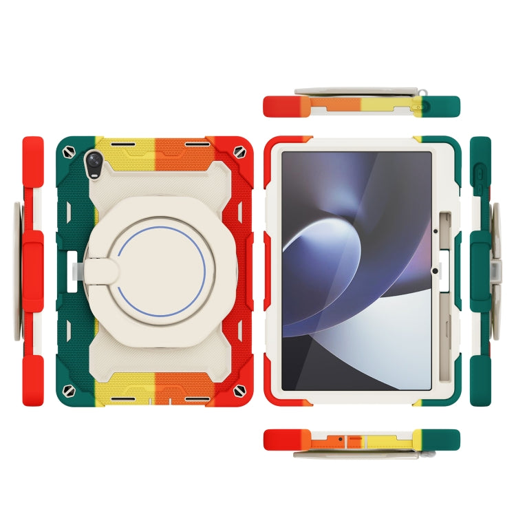 For OPPO Pad Armor Contrast Color Silicone + PC Tablet Case(Colorful Red) - free shipping - PMC TechLife - Order now!