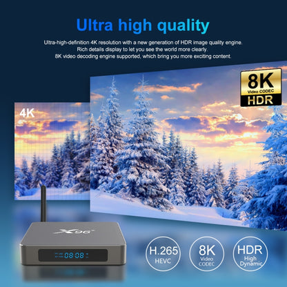 X96 X6 8K Smart TV BOX Android 11.0 Media Player, RK3566 Quad Core ARM Cortex A55, RAM: 4GB, ROM: 32GB, Plug Type:US Plug - RK3566 by PMC Jewellery | Online Shopping South Africa | PMC Jewellery | Buy Now Pay Later Mobicred