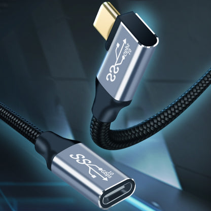 3m 10Gbps USB-C / Type-C Female to Male Elbow Charging Data Transmission Extension Cable - Cable & Adapters by PMC Jewellery | Online Shopping South Africa | PMC Jewellery | Buy Now Pay Later Mobicred