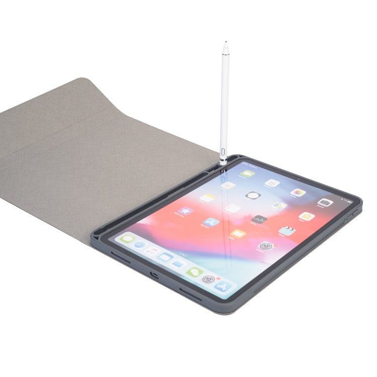 RK11C Detachable Touch Bluetooth Keyboard TPU Horizontal Flip Leather Tablet Case for iPad Pro 11 2020 / 2018 with Holder & Pen Slot(Blue) - free shipping - PMC TechLife - Order now!