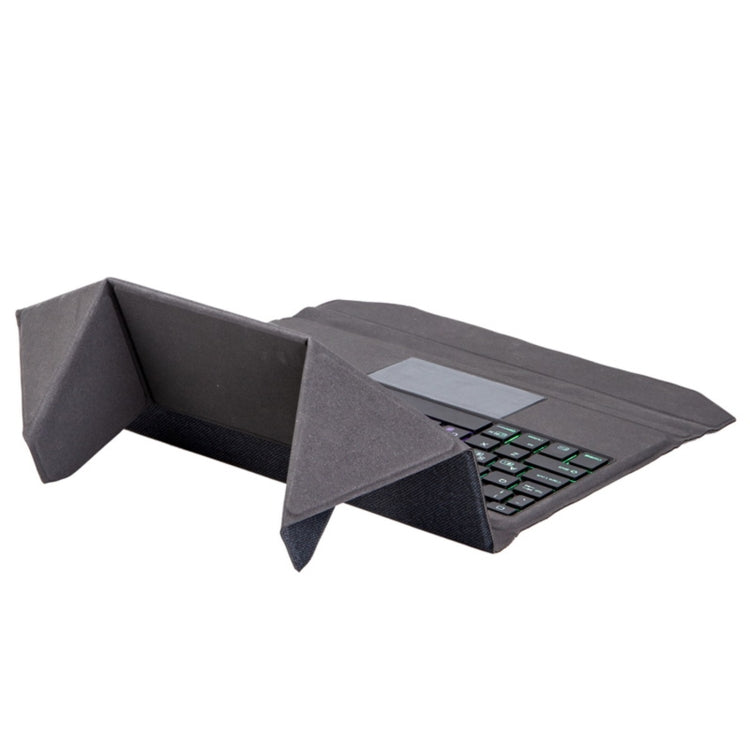 T01S Integrated Bluetooth Keyboard Leather Case with Backlight & Touchpad & Holder For iPad Air 5 / Air 4 10.9(Black) - For iPad Air by PMC TechLife | Online Shopping South Africa | PMC TechLife