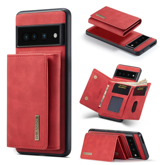 For Google Pixel 7 Pro 5G DG.MING M1 Series 3-Fold Multi Card Wallet + Magnetic Phone Case(Red) - Google Cases by DG.MING | Online Shopping South Africa | PMC Jewellery | Buy Now Pay Later Mobicred