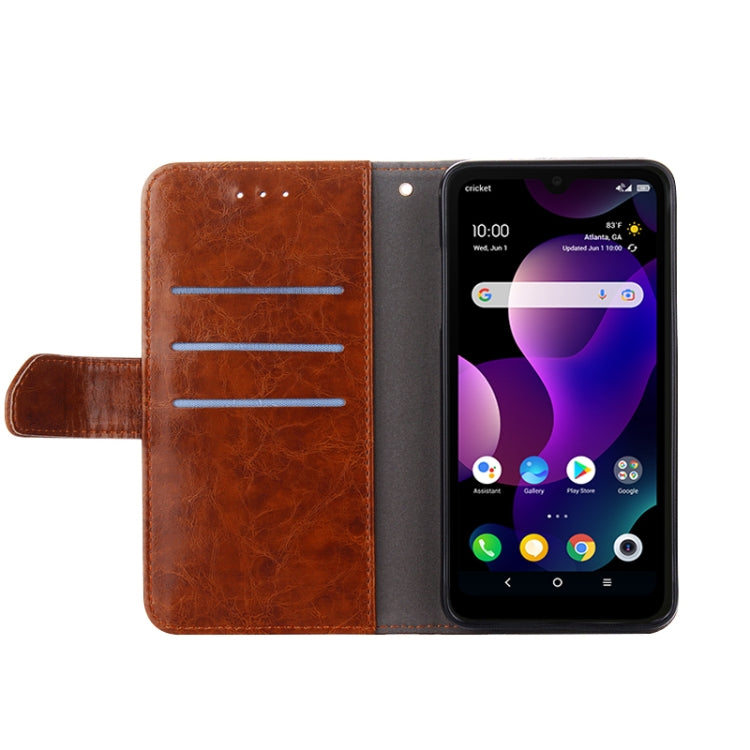 For Blackview A70 Geometric Stitching Horizontal Flip Leather Phone Case(Light Brown) - More Brand by PMC Jewellery | Online Shopping South Africa | PMC Jewellery | Buy Now Pay Later Mobicred