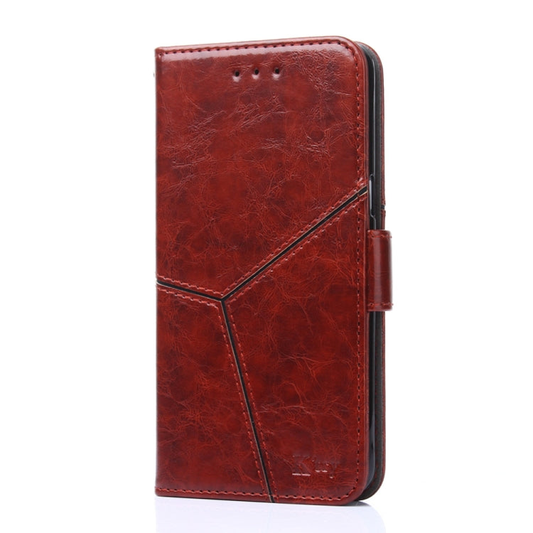 For Blackview A70 Geometric Stitching Horizontal Flip Leather Phone Case(Dark Brown) - More Brand by PMC Jewellery | Online Shopping South Africa | PMC Jewellery | Buy Now Pay Later Mobicred