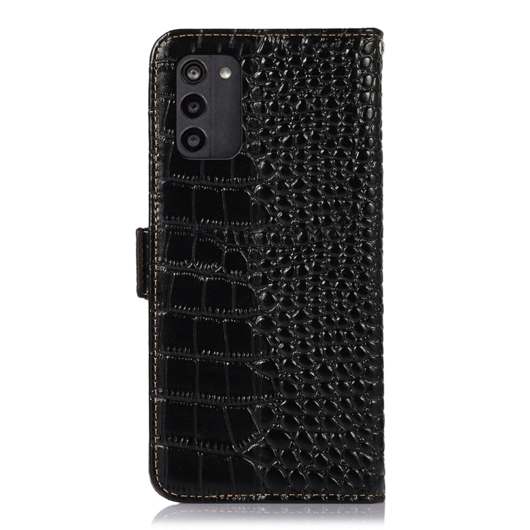 For Nokia G100 Crocodile Top Layer Cowhide Leather Phone Case(Black) - Nokia Cases by PMC TechLife | Online Shopping South Africa | PMC TechLife | Buy Now Pay Later Mobicred