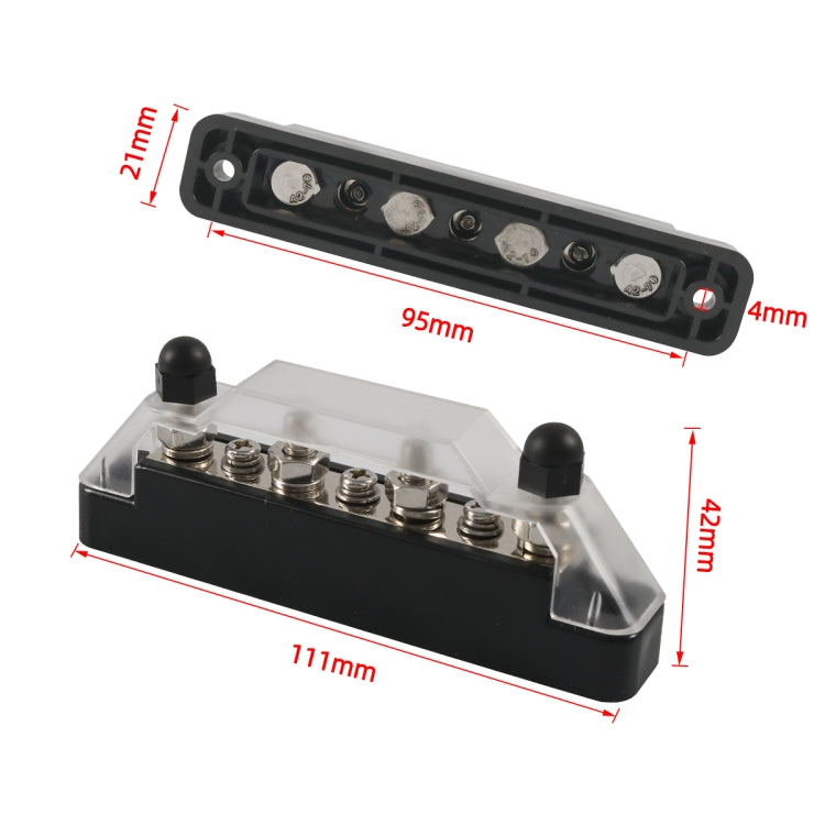 A7462-01 7 Way Power Distribution Block Terminal Studs with 2 Fixing Screws - Booster Cable & Clip by PMC Jewellery | Online Shopping South Africa | PMC Jewellery