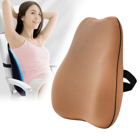 Office Memory Foam Cushion Lumbar Support Cushion(Brown) - Cushions & Pillows by PMC Jewellery | Online Shopping South Africa | PMC Jewellery | Buy Now Pay Later Mobicred