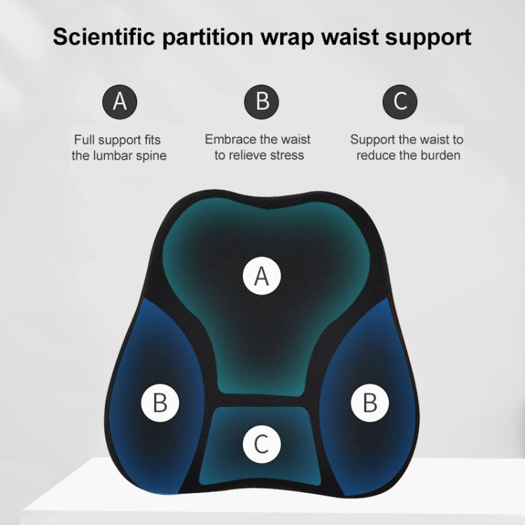 Office Memory Foam Cushion Lumbar Support Cushion(Navy Blue) - Cushions & Pillows by PMC TechLife | Online Shopping South Africa | PMC TechLife | Buy Now Pay Later Mobicred