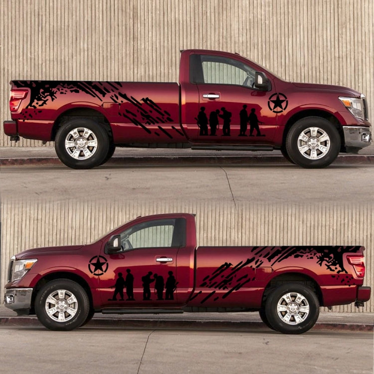 2 PCS/Set D-123 Soldiers Pattern Car Modified Decorative Sticker(Black) - Decorative Sticker by PMC TechLife | Online Shopping South Africa | PMC TechLife | Buy Now Pay Later Mobicred