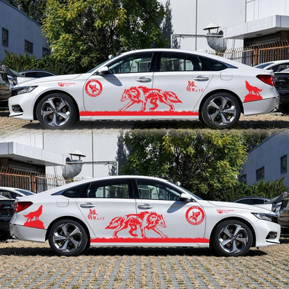 2 PCS/Set D-180 Wolf Totem Pattern Car Modified Decorative Sticker(Red) - Decorative Sticker by PMC Jewellery | Online Shopping South Africa | PMC Jewellery | Buy Now Pay Later Mobicred