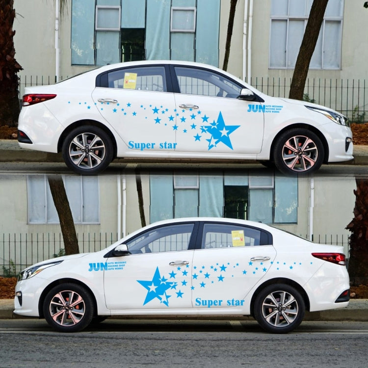 2 PCS/Set D-207 Star Pattern Car Modified Decorative Sticker(Blue) - Decorative Sticker by PMC Jewellery | Online Shopping South Africa | PMC Jewellery | Buy Now Pay Later Mobicred