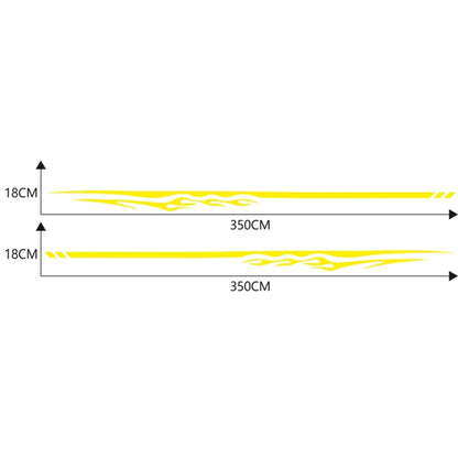 2 PCS/Set D-280 Flame Streak Pattern Car Modified Decorative Sticker(Yellow) - Decorative Sticker by PMC Jewellery | Online Shopping South Africa | PMC Jewellery | Buy Now Pay Later Mobicred