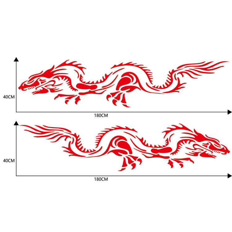 2 PCS/Set D-418 Dragon Totem Tribe Pattern Car Modified Decorative Sticker(Red) - Decorative Sticker by PMC Jewellery | Online Shopping South Africa | PMC Jewellery | Buy Now Pay Later Mobicred