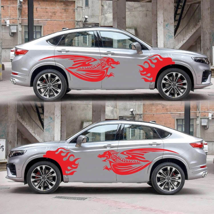 2 PCS/Set D-489 Fire-breathing Dragon Pattern Car Modified Decorative Sticker(Red) - Decorative Sticker by PMC Jewellery | Online Shopping South Africa | PMC Jewellery | Buy Now Pay Later Mobicred