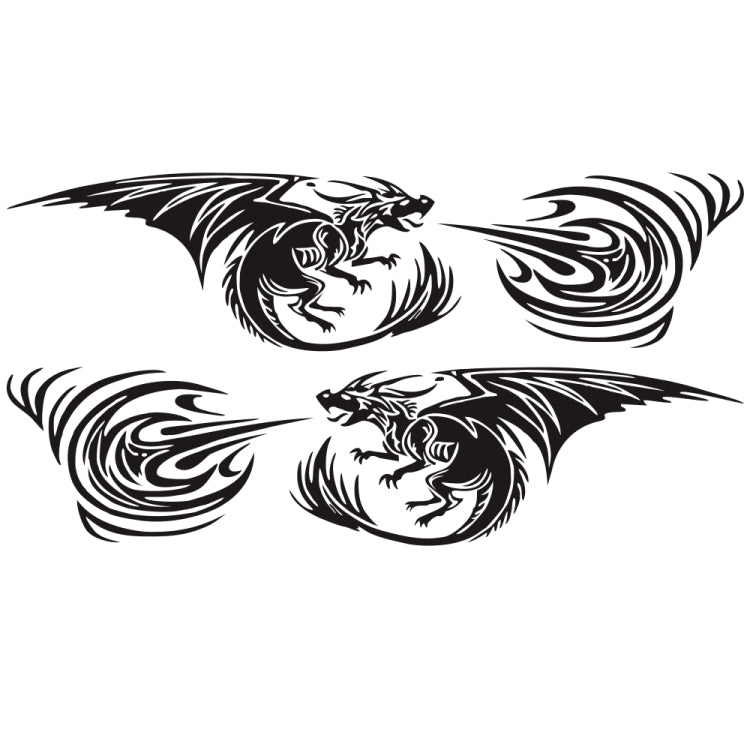 2 PCS/Set D-498 Pterosaur Spitfire Pattern Car Modified Decorative Sticker(Black) - Decorative Sticker by PMC TechLife | Online Shopping South Africa | PMC TechLife | Buy Now Pay Later Mobicred