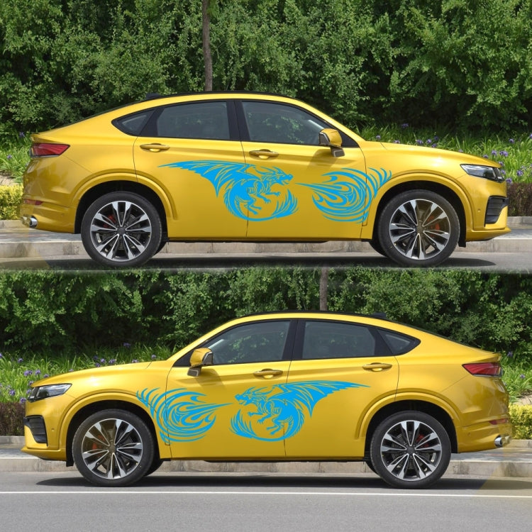 2 PCS/Set D-498 Pterosaur Spitfire Pattern Car Modified Decorative Sticker(Blue) - Decorative Sticker by PMC TechLife | Online Shopping South Africa | PMC TechLife | Buy Now Pay Later Mobicred
