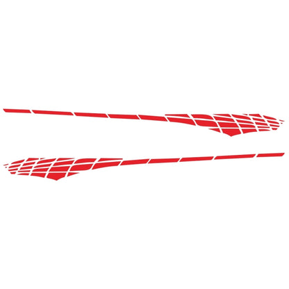 2 PCS/Set D-501 Plaid Pattern Car Modified Decorative Sticker(Red) - Decorative Sticker by PMC Jewellery | Online Shopping South Africa | PMC Jewellery | Buy Now Pay Later Mobicred